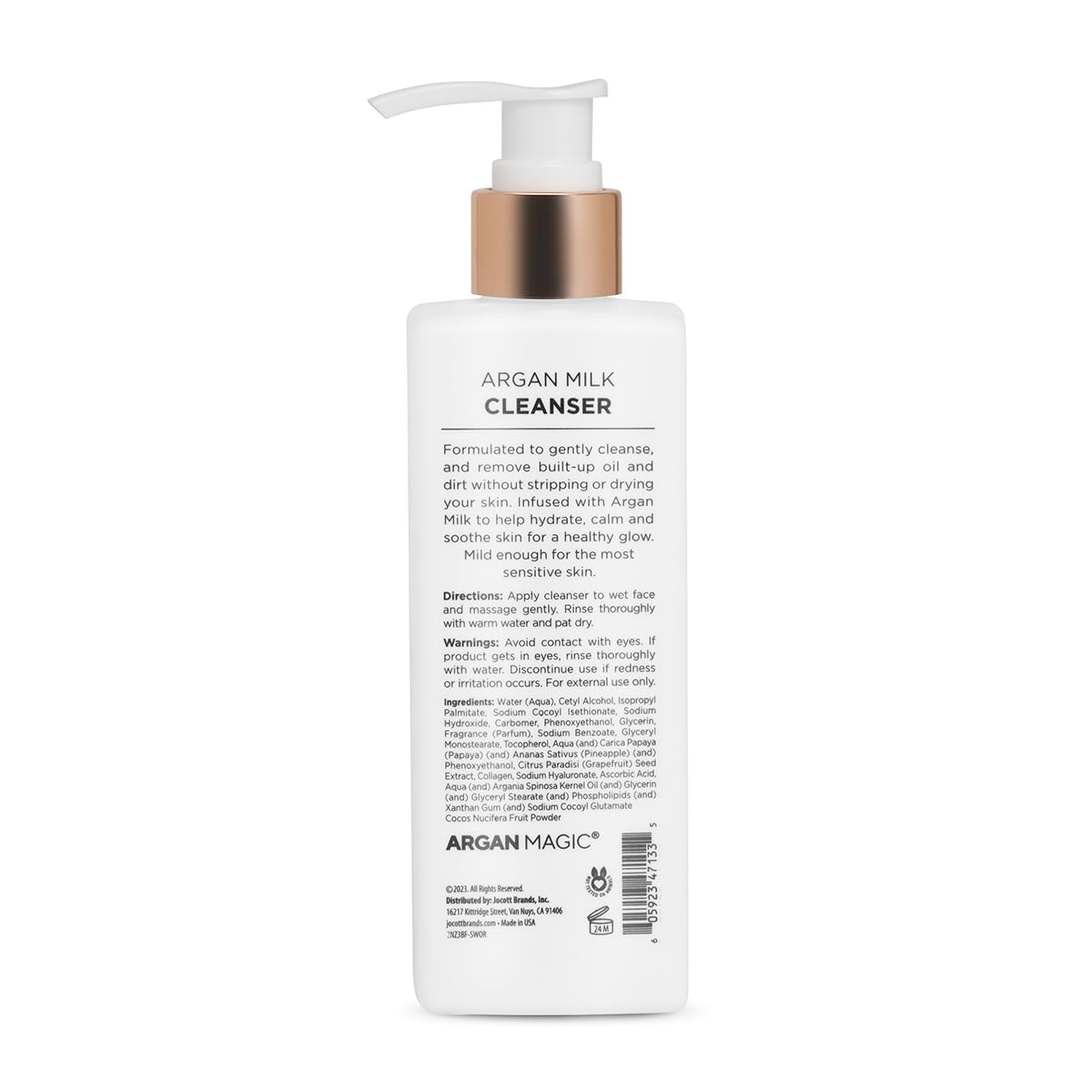Argan Magic Hydrates & Calms Argan Milk Cleanser - Gently Cleanses and Removes Built-Up Oil and Dirt | Hydrates, Calms, and Soothes | Paraben Free (8 Fl Oz)