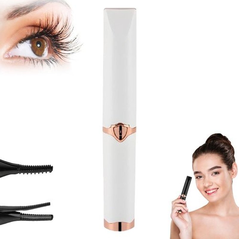Heated Eyelash Curlers, 2025 Rechargeable Heated Eyelash Curler for Quick Heating Curling, 2 in 1 Electric Eyelash Curler for Instant Glam, Upgrade Electric Eyelash Curler with USB Cable (White 1pcs)