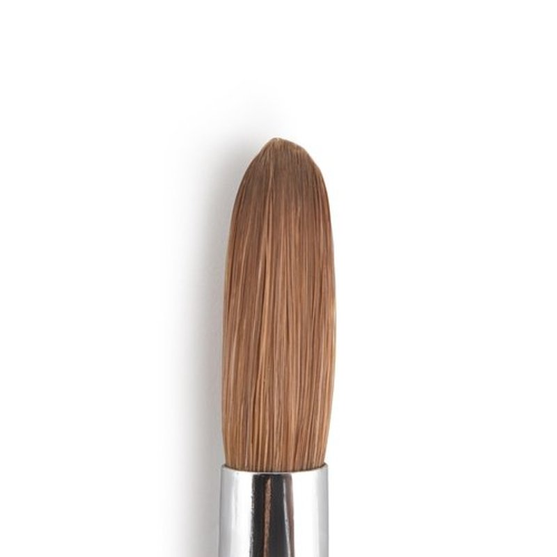 KADS 8# Pure Kolinsky Hair Bristles Acrylic Nail Brush Oval Crimped Shaped RedWood Handle Professional Salon Quality (8#)