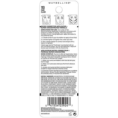Maybelline Instant Age Rewind Concealer for Dark Circles - Fair, 0.2 Fl Oz (2-Pack)