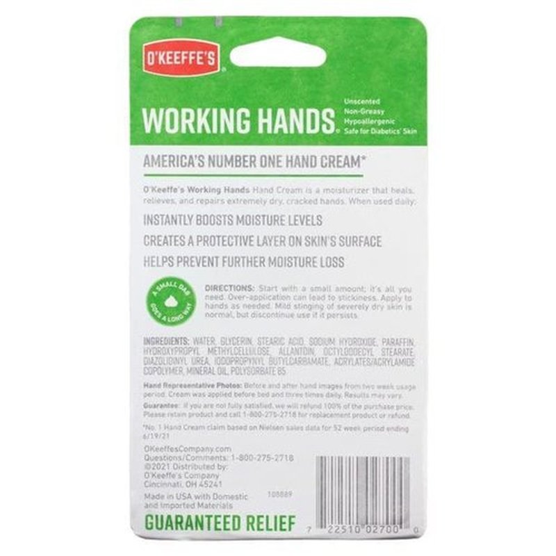 O Keeffe S Wrkng Hnds Jar Size 2.7z O Keeffe S Working Hands Jar 2.7z
