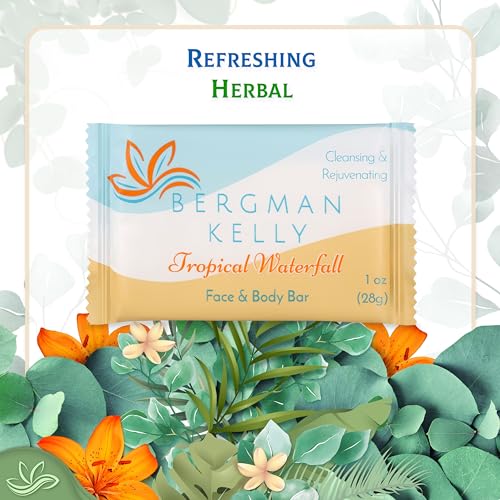 BERGMAN KELLY - Hotel Soap Bars - White Tea, 0.5 oz, 100 PK - Travel Size Luxury Bulk Amenities Bar Soap - Mini Individually Wrapped Rectangular Soap, Small Toiletries for Airbnb, Motel, Guest Bath