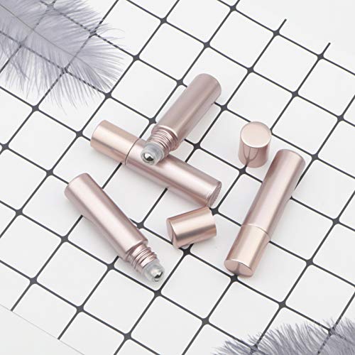 Newzoll 8 Pcs Roll-on Bottles Set, 10 ml (1/3 oz) Refillable Roller Bottles with Funnels & Opener, Glass Roll on Bottles Containers for Perfumes Aromatherapy Essential Oils Liquid