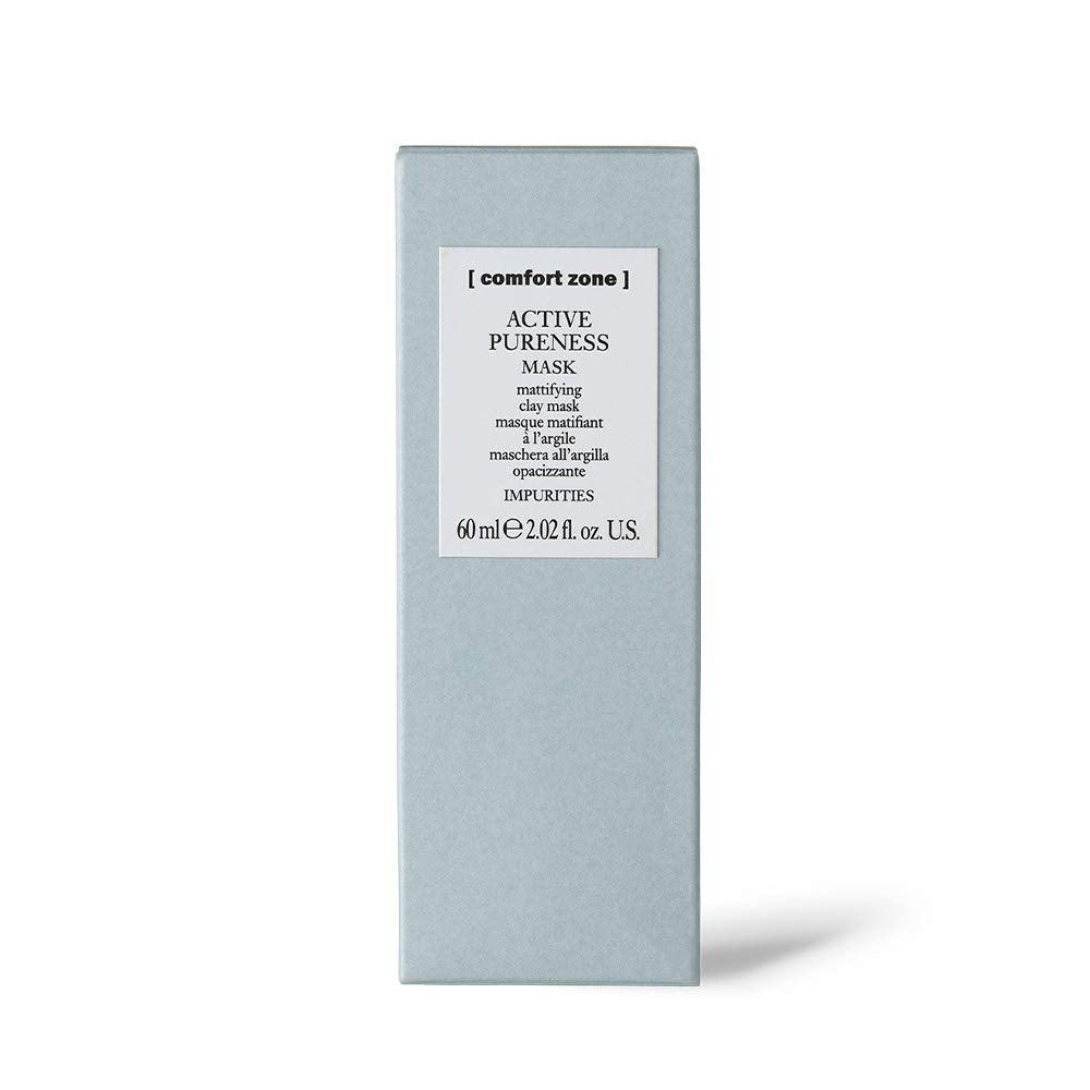 [ comfort zone ] Active Pureness Mask, Mattifying Clay Face Mask, Absorbs Excess Sebum, Minimizes Pores, Purifying Treatment, Kaolin & Green Clay, Oily Skin, Vegan, Made in Italy, 2.03 Fl Oz