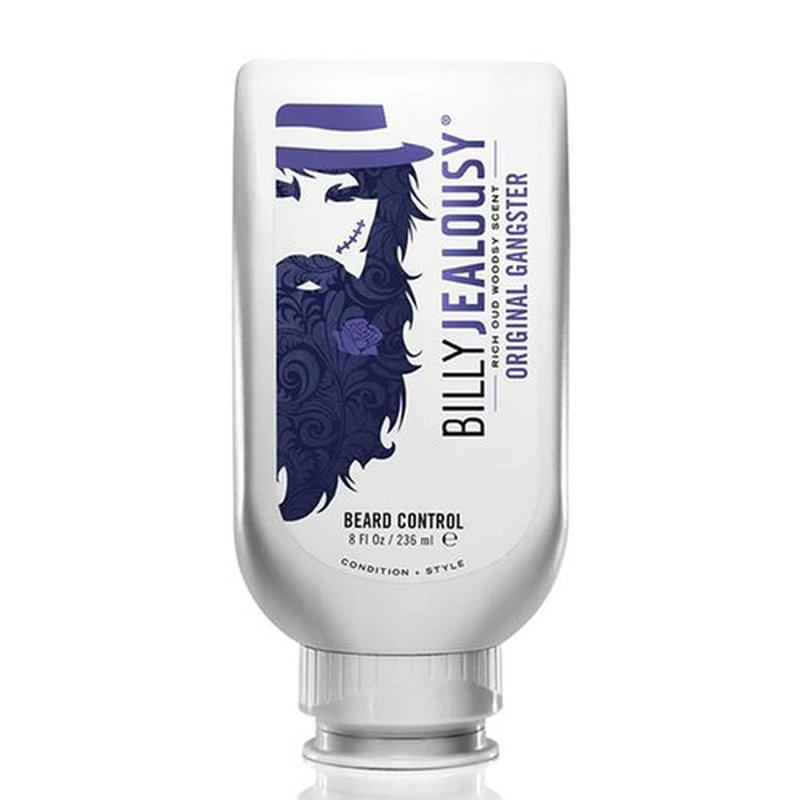 Billy Jealousy Original Gangster Beard Control Leave In Beard Conditioner for Men with Aloe Leaf Juice and Panthenol Softens Hair and Skin, Light Hold with Matte Finish, 8 Fl Oz