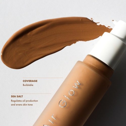 Farmasi Air Glow Foundation, Deeply hydrating and Lightweight Skincare Effects, Sea-Water formula, Natural-looking Skin Hydrated Softer and Smooter, Buildable Hylauronic Coverage 1 Fl Oz / 30 ML - N15