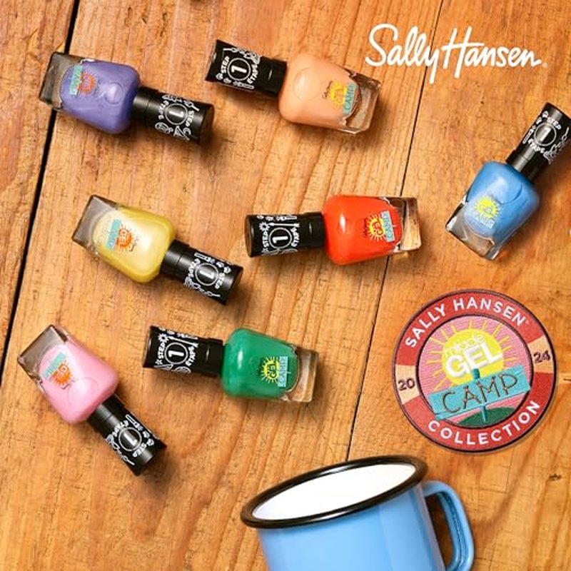 Sally Hansen Miracle Gel™, Summer Camp Let's Go Glamping, Long Lasting, Gel-Like Formula, No UV Lamp Needed, Pink Nail Polish
