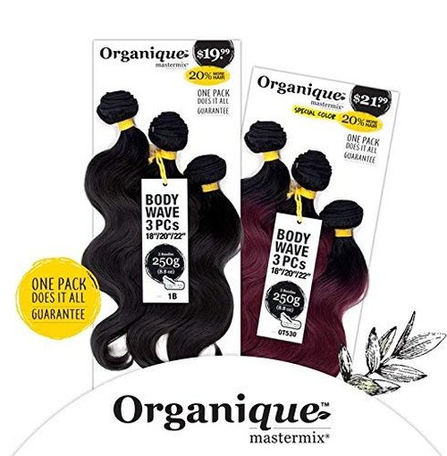 Organique Mastermix Shake-N-Go Synthetic Weave Extension - BODY WAVE 3PCS 14"/16"/18" (OT530)