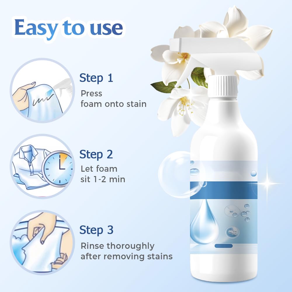 Clothing Emulsifier, 2026 Upgraded Laundry Emulsifier, Multi Purpose Fabric Cleaner for Home Use, Easy Laundry Spray for Kitchen, Professional Stain Remover for Families (1)