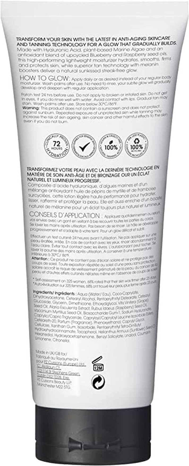 St.Tropez Gradual Tan Firming Lotion, Light/ Medium Shade, Sun Kissed Glow Self Tan Moisturizer, 5 Skincare Benefits, Vegan, Natural & Cruelty Free, 6.7 Fl Oz