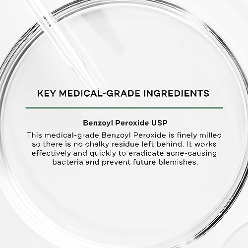 Replenix 10% Benzoyl Peroxide Wash, Advanced Acne Cleanser for Face and Body, 6.7 oz.
