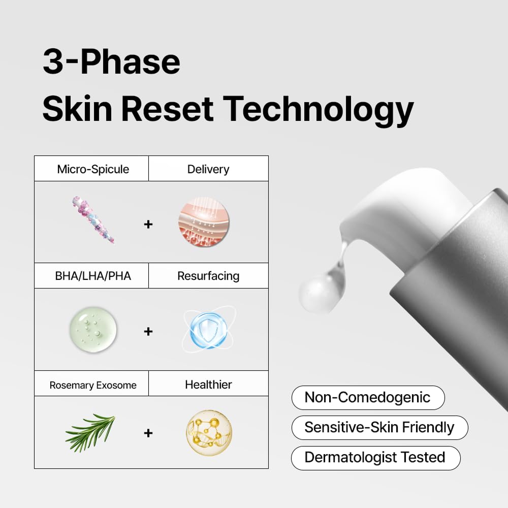 K-Beauty Exosome Reset Ampoule – Gentle Exfoliating, Pore-Clearing & Blemish-Calming Serum for Sensitive Skin | Daily Clarifying Step (30ml)