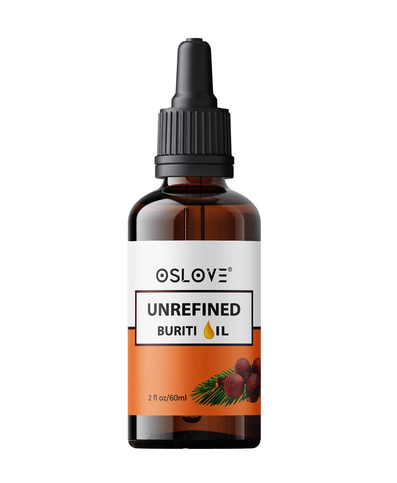 Unrefined Buriti Oil- Pure and Natural 2 oz by Oslove