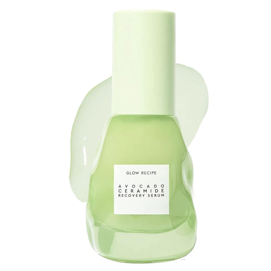 Glow Recipe Avocado Ceramide Serum, Travel Size - Soothing, Hydrating Face Serum for Women & Men, Redness Relief & Skin Barrier Repair - Lightweight Korean Skincare for Dry, Sensitive Skin (15 ml)