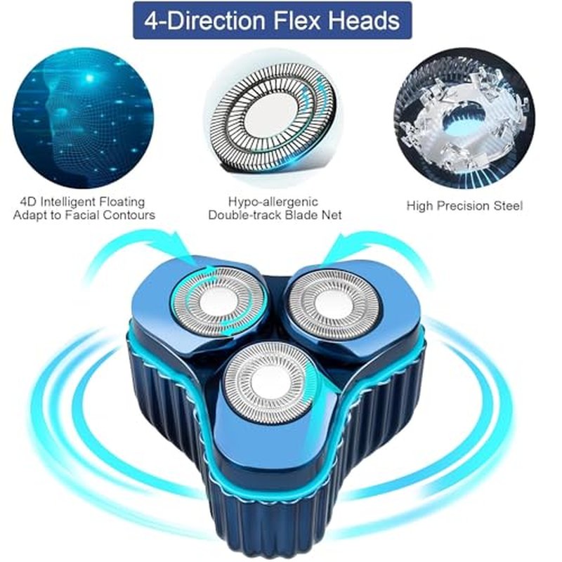 Mini Electric Razor for Men, Upgrade Mini Shaver, Pocket Size Portable Electric Shaver, USB Rechargeable, Waterproof, Easy to Use One-Button, Suitable for Home, Car, Travel, Gift for Men