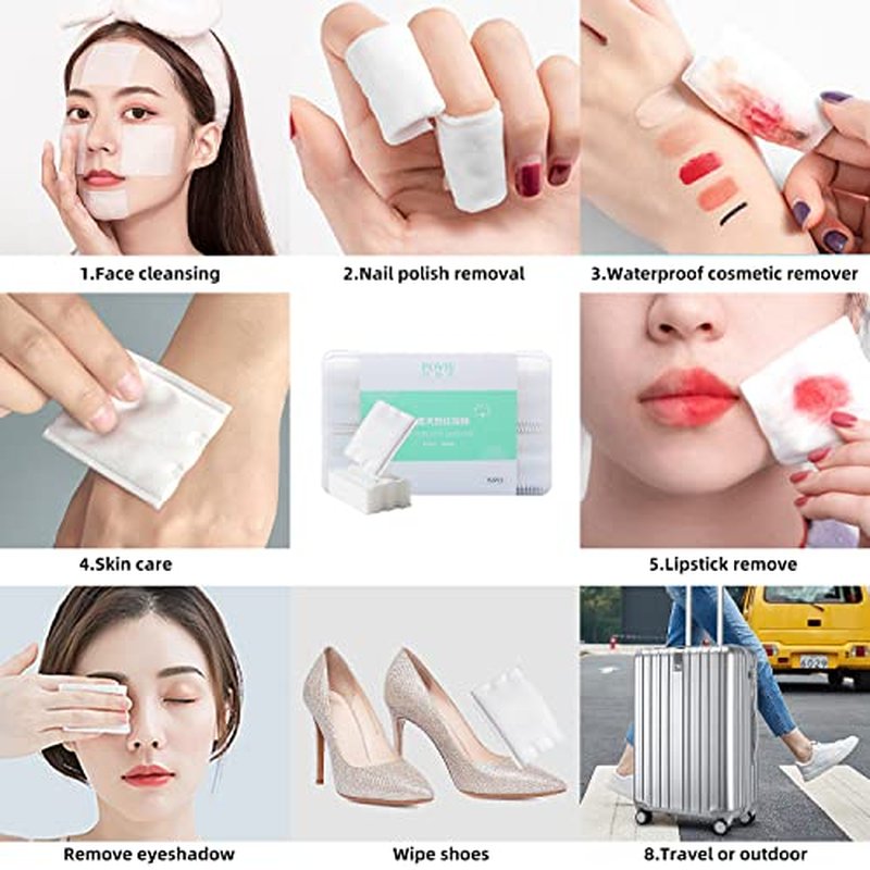 Premium Square Cotton Pads Classic 150 Count, 100% Cotton Not to Shed or Fall Apart Ultra Soft Perfect for Removing Makeup | Triple Layered Cosmetic Cotton Pads for Toner and Skincare Product