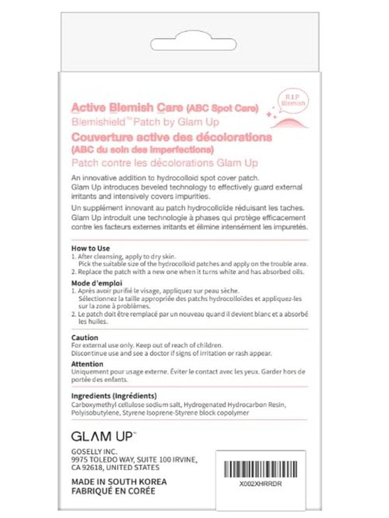 GLAM UP Hydrocolloid Blemish Pimple Zit Patches(180PCS/2Size) - Invisible Ultra Thin Spot Cover Stickers for Face and Skin, Strong Water-proof and Adhesive Overnight, Vegan-friendly