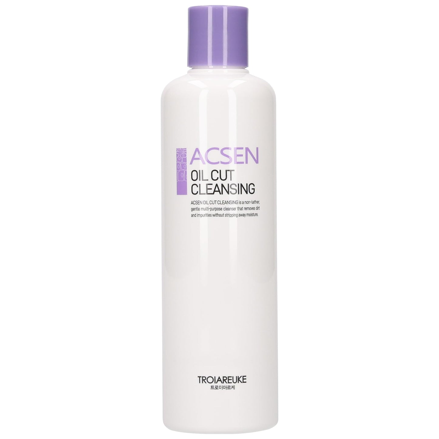 TROIAREUKE ACSEN Oil Cut Cleansing (10.14 Fl. Oz.), Oil-free, Hypersensitivity, Acne-prone and sensitive skin, Damaged skin, Oily skin, Cleansing gel, Sebum balancing, Make-up remover, Facial cleanser