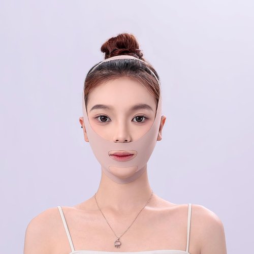 V-Face Compression Band Facial Sculpting Machine with Pressure Enhancement, Delicate Sculpting, Day and Night Use, Slimming Face for Men and Women Mask Massage Apparatus V-Face Artifact (Pink)