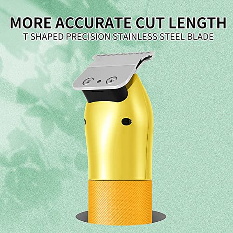 MASOVOTU Hair Trimmer for Men, Professional Hair Clippers Grooming Cutting Kit, Rechargeable Cordless Edgers Clippers Barber Beard Trimmer,Gold