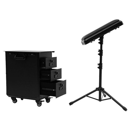 Gdrasuya10 Professional Rolling Makeup Case Tattoo Trolley Case with Tattoo Armrest Stand Large Makeup Travel Organizer Case Makeup Train Case with Wheel Lock Makeup Case for Cosmetologist