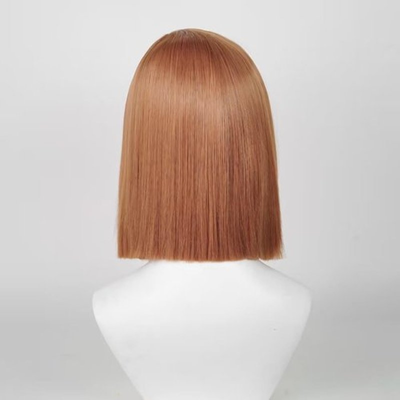 Wiggy Mermaid Short Orange Wig, Ginger Straight Bob Hair Wig for Women Anime Cosplay Halloween Costume