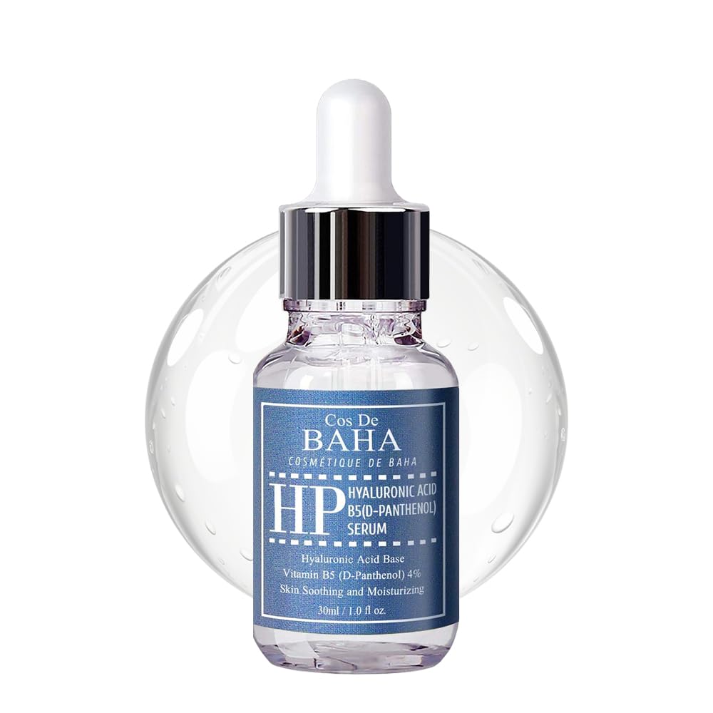Panthenol 4% Serum - Vitamin B5 Facial Hydrating Serum with Aloe Vera, Hyaluronic Acid, White Tea Extract - For All Skin Types, 1 Fl Oz (30ml)