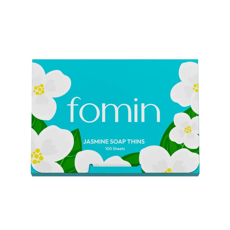 FOMIN - Jasmine Paper Soap Sheets | 100 Dissolvable Travel Hand Wash Sheets for Camping