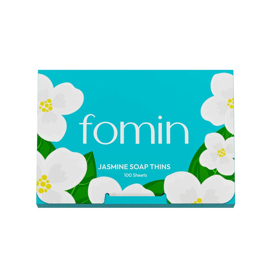 FOMIN - Jasmine Paper Soap Sheets | 100 Dissolvable Travel Hand Wash Sheets for Camping