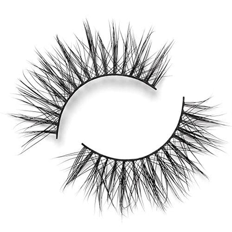 Lilly Lashes Goddess in Lite Mink Lashes | Natural Looking Lashes | Wispy Lashes Mink | Fluffy Lashes | Strip Lashes | Bold Full Body False Eyelashes | Round Shape 15mm length Reusable Up to 15 Wears