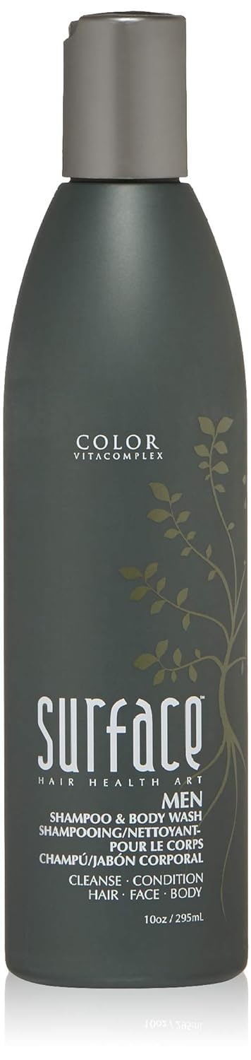 Men's Shampoo and Body Wash - Deep Cleansing Amaranth Protein & Bamboo - 10 fl oz