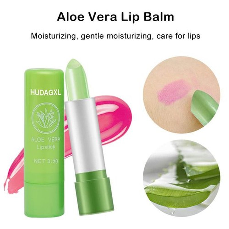 Crystal Flower Jelly Lip Balm, Aloe Vera Color Changing Lipsticks,Lasting Nutritious Natural Moisturizing gentle colorless Lipstick Lip Gloss 2pcs (Rose Flowers)