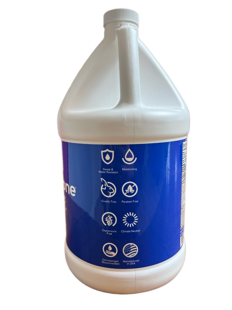 Dermatone Sport Sunscreen Lotion SPF 50 - Vitamin C & Aloe, Sweat & Water Resistant | 1 Gallon Pump Bottle