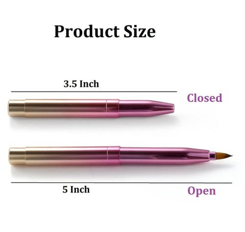 Exquisite Professional Lip Brush Applicators-Retractable Lipstick Brushes- Lipstick Gloss Makeup Brush Tool For Women and Girls (Two-Head-Gradient)