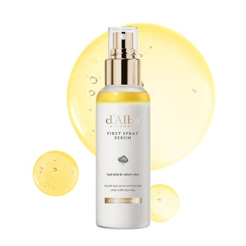 d'alba White Truffle First Spray Serum & Tone-Up Sunscreen - Broad Spectrum SPF 50+, Vegan, All Skin Types