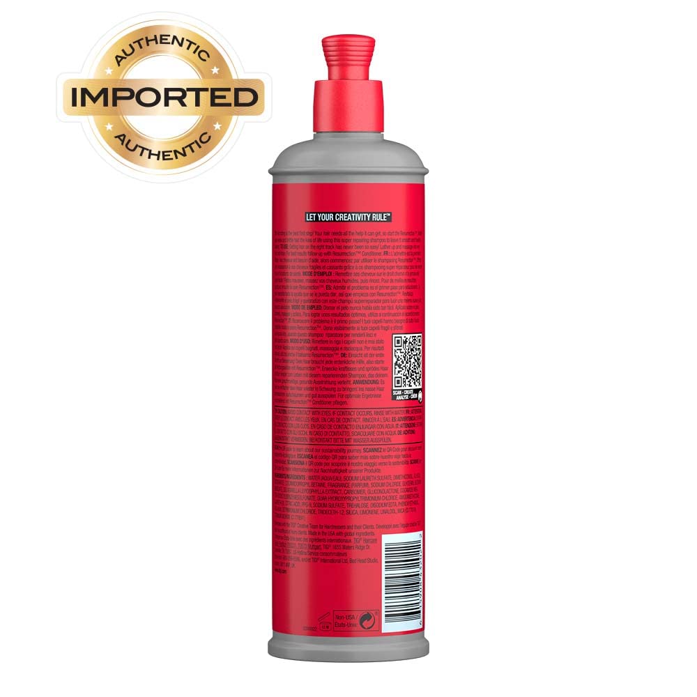 Bed Head Resurrection Shampoo for Damaged Hair - 13.53 fl oz (Pack of 2)