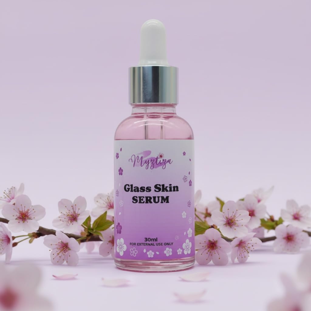 Myztiza Glass Skin Face Set featuring the Glass Skin Soap 135 GM , Toner 60 ML, Serum 30 ML, and Moisturizing Cream with SPF 30 ++ 25 GM: Achieve Radiant, Hydrated, & Glass-Like Skin