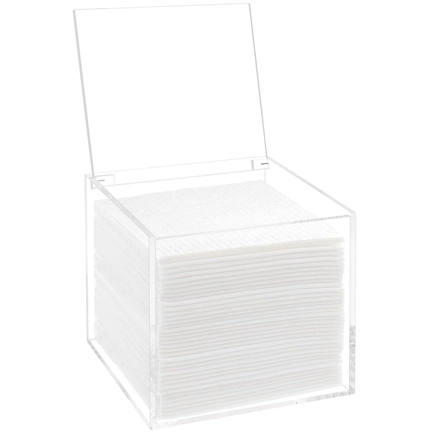 DELIPPLY Face Towel Disposable Holder Container Acrylic Facial Towels Box, Clear