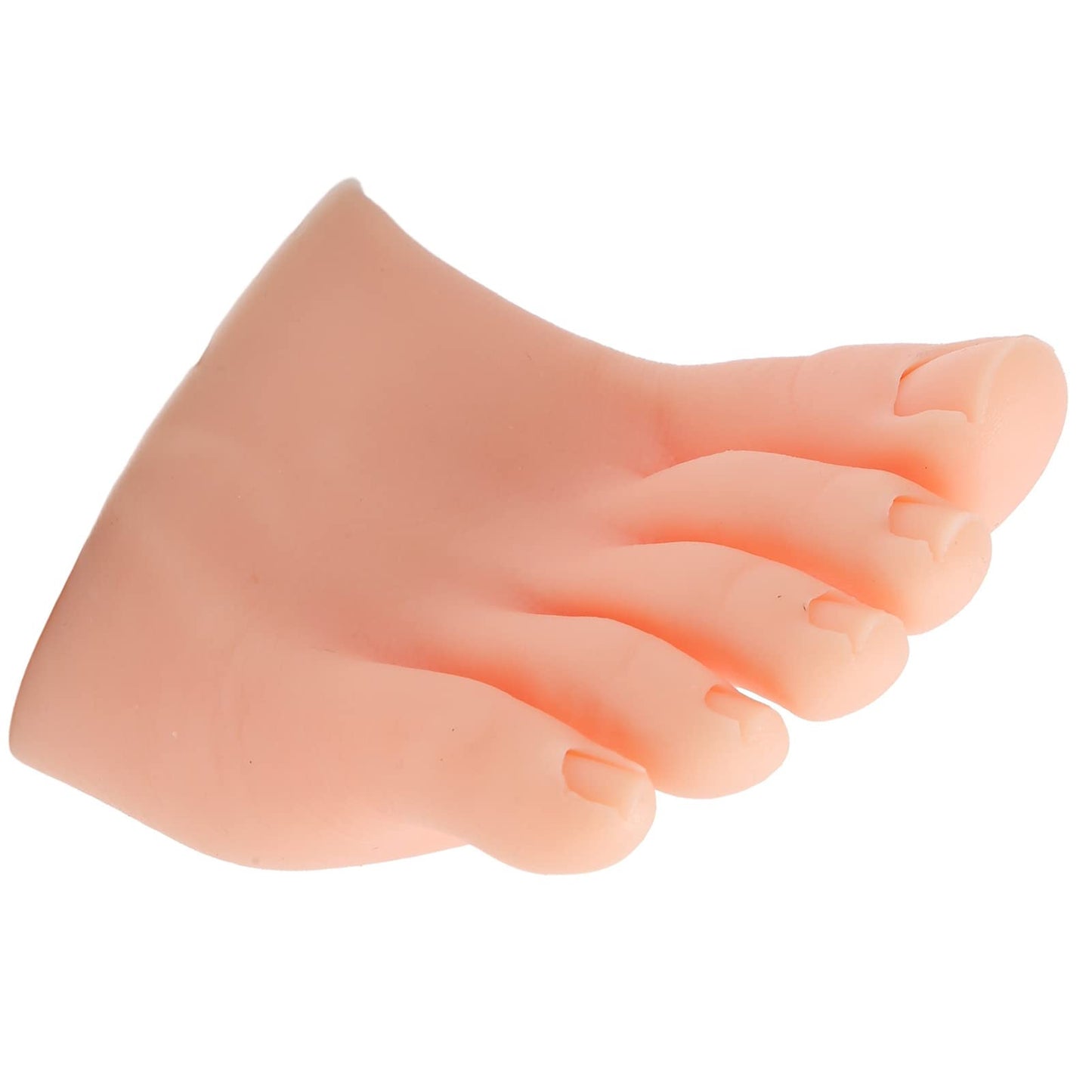 Nail Art Foot Model, Reusable Portable Practice Fake Foot Model Washable Professional for Salon for Beginner (Right)