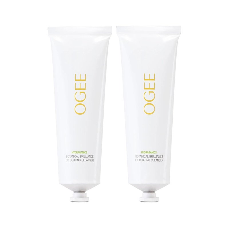 Ogee Botanical Brilliance Exfoliating Cleanser - Organic Facial Wash for Radiant Skin | 3.8 Fl Oz (Pack of 2)