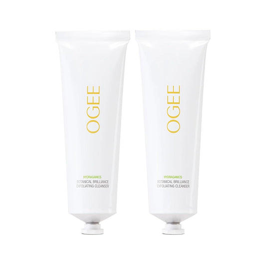 Ogee Botanical Brilliance Exfoliating Cleanser - Organic Facial Wash for Radiant Skin | 3.8 Fl Oz (Pack of 2)