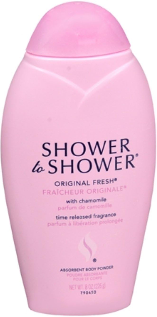 SHOWER TO SHOWER Body Powder Original Fresh 8 oz (Pack of 4)