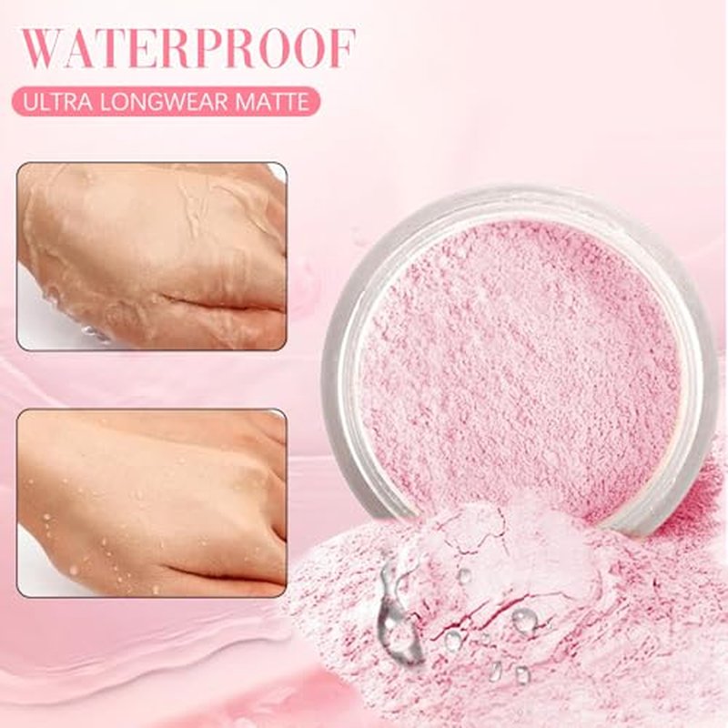 Beauty Blurring Powder, Beauty Pink Setting Powder, Blurring Setting Powder, Beauty Blurring Powder, for All Skin Tones (Pink, A)