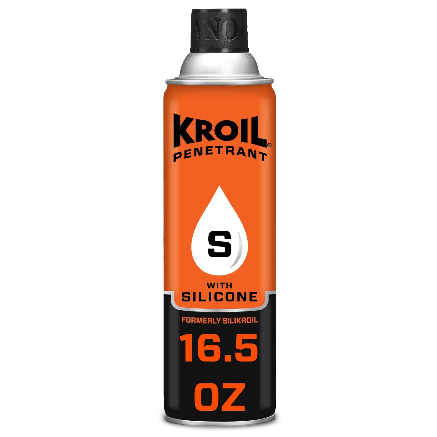 Kroil Penetrant Silikroil with Silicone - Rust Penetrating Lubricant - Corrosion Inhibitor Oil - Displaces Moisture - Home & Industrial Use - Aerosol - 16.5 oz - 1 Pack (SK162)