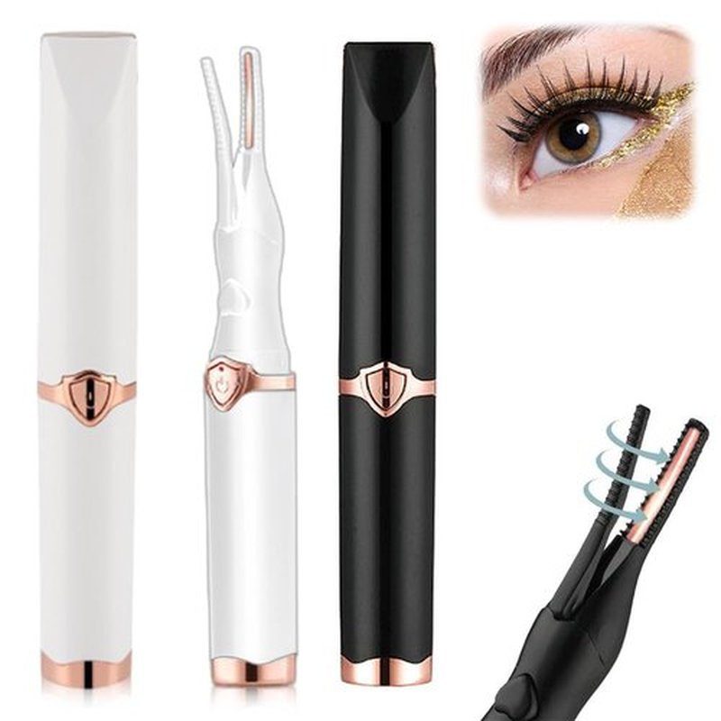 Electric Eyelash Curler for Instant Glam,2025 Upgrade Heated Eyelash Curler for Women,Mini Electric Eye Lash Curler with 3 Heat Modes,Fast Heat up in 8s Finalize Eyelash Holder Tool (White+Black)