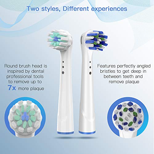 Replacement Toothbrush Heads for Oral B Braun, 4 Pack Professional Electric Toothbrush Heads, Precision Clean Brush Heads Refill Compatible with Oral-B 7000/Pro 1000/9600/5000/3000/8000 (4pack)