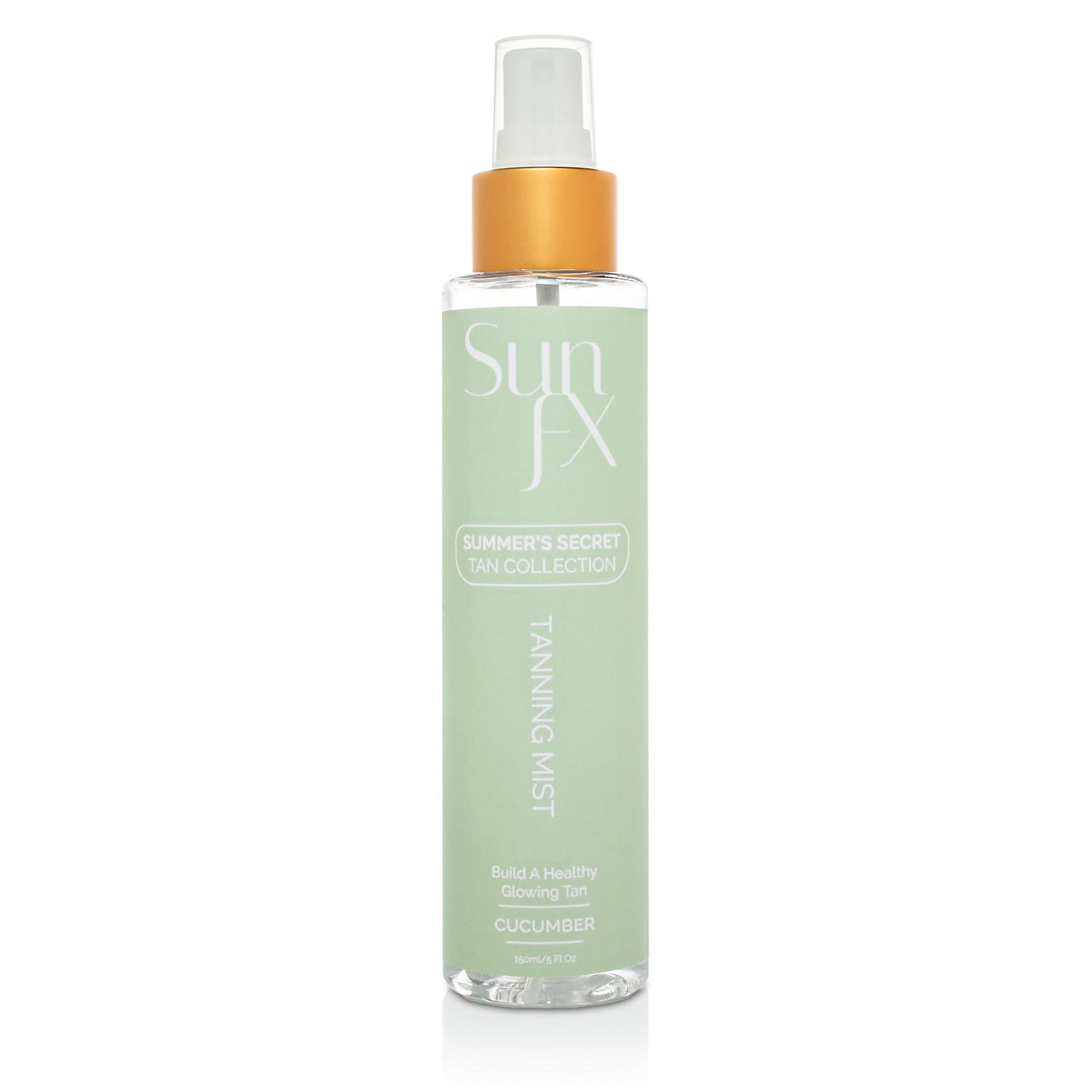 SunFX Tanning Mist for Face & Body | Ultra Hydrating | Hyaluronic Acid | Vegan | Cruelty-Free | Long Lasting Self Tanner Cucumber - 5floz