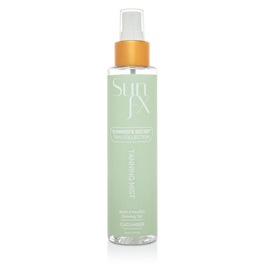 SunFX Tanning Mist for Face & Body | Ultra Hydrating | Hyaluronic Acid | Vegan | Cruelty-Free | Long Lasting Self Tanner Cucumber - 5floz