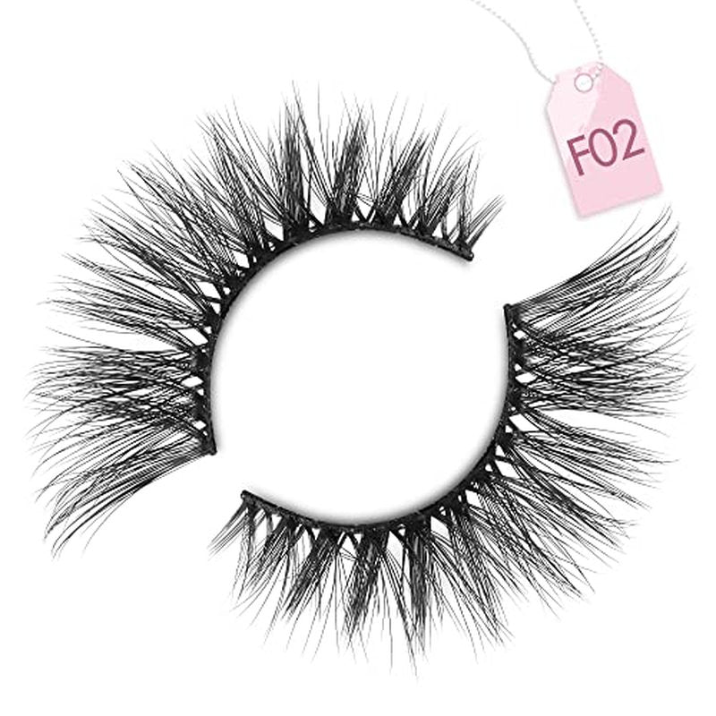 Onlyall Cat Eye Lashes Mink Lashes Fluffy Eyelashes Cat Eye False Lashes Fox Eye Lashes 7 Pairs F02