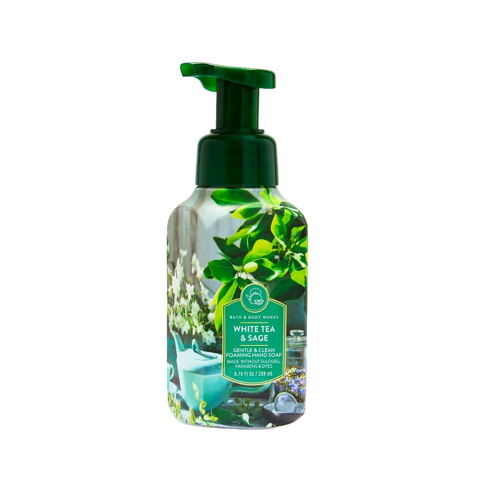 Bath & Body Works Gentle & Clean Foaming Hand Soap – WHITE TEA & SAGE, BLUEBERRY BELLINI, COVERED IN ROSES 3pc bundle – 8.75 fl oz each – Fresh Fruity & Floral Scents - 2026 LIMITED EDITION
